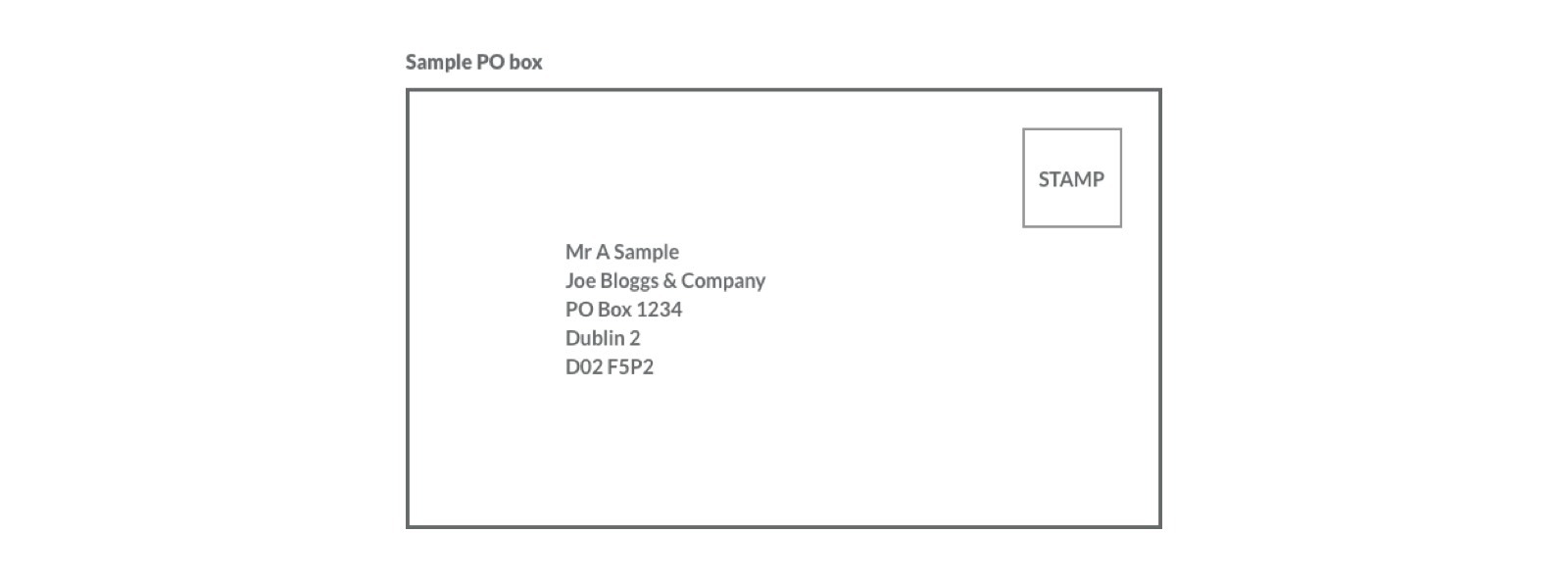 Sample PO Box letter